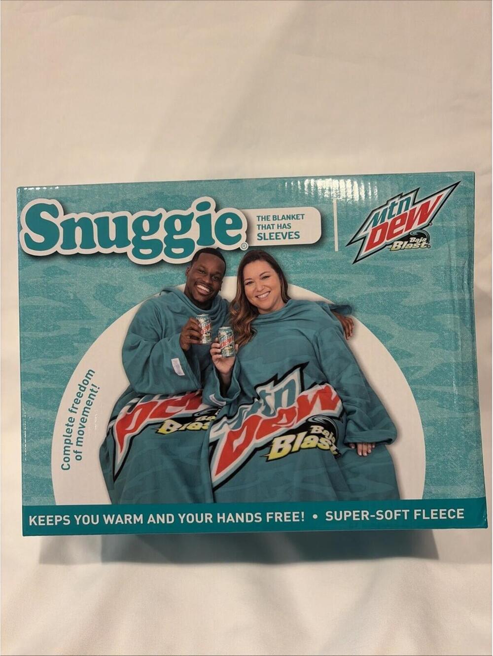 Snuggie Mountain Dew Baja Blast Wearable Super Soft Fleece Blanket with Sleeves